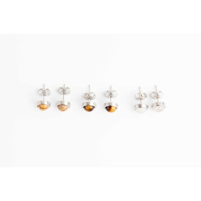 6 mm ásvány fülbevaló
