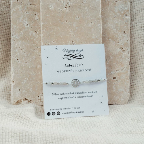 Labradorit megérzés zsinórkarkötő